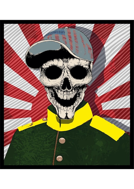 Vetor soldier skull horror (horror da caveira do soldado)