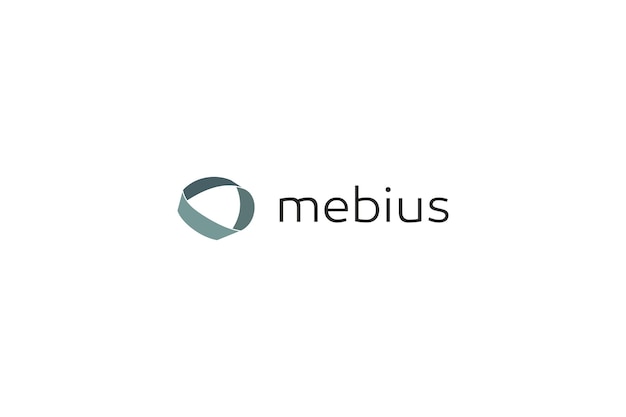 Solução de design de logotipo de modelo com imagem de fita mebius