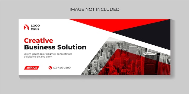 Solução de negócios moderna design de capa do Facebook e modelo de banner web corporativo