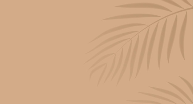 Sombra de folhas de palmeira em um fundo bege minimalismo atmosfera tropical padrão natural