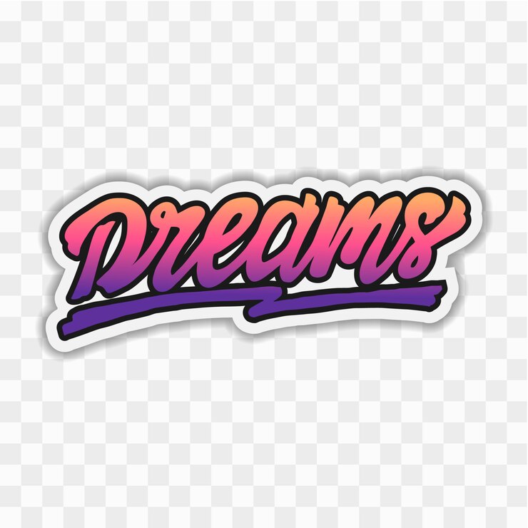 Sonhos mão lettering vector