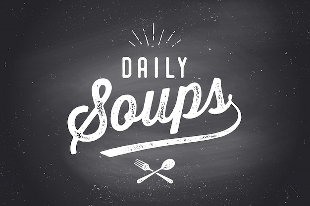 Sopas diárias, lettering, citação