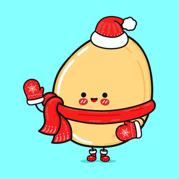 Sorrindo feliz millet e natal vector plana personagem de desenho animado ilustração design de ícone isolado