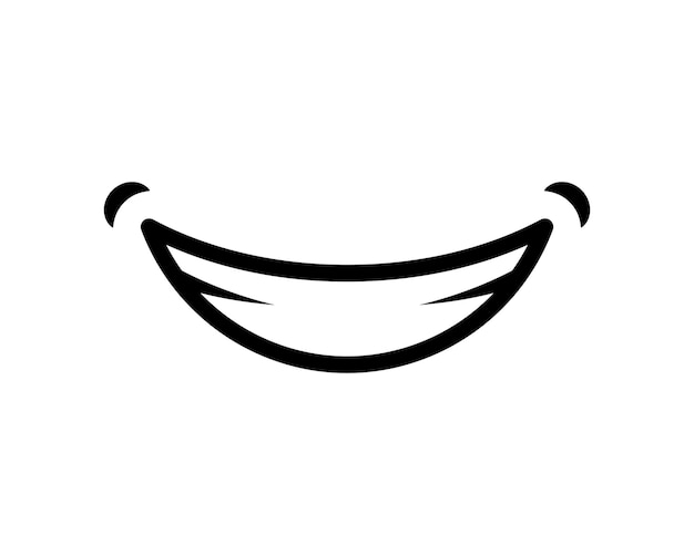 Vetor sorriso ícone simples vector design de modelo ícone de sorriso isolado no fundo branco rosto feliz