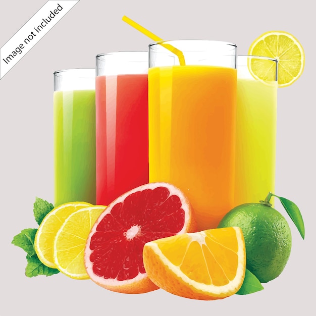 Sorvete Suco Bebida refrigerante Milkshake suco de fruta quatro sucos de sabor variados em vidro alimentos