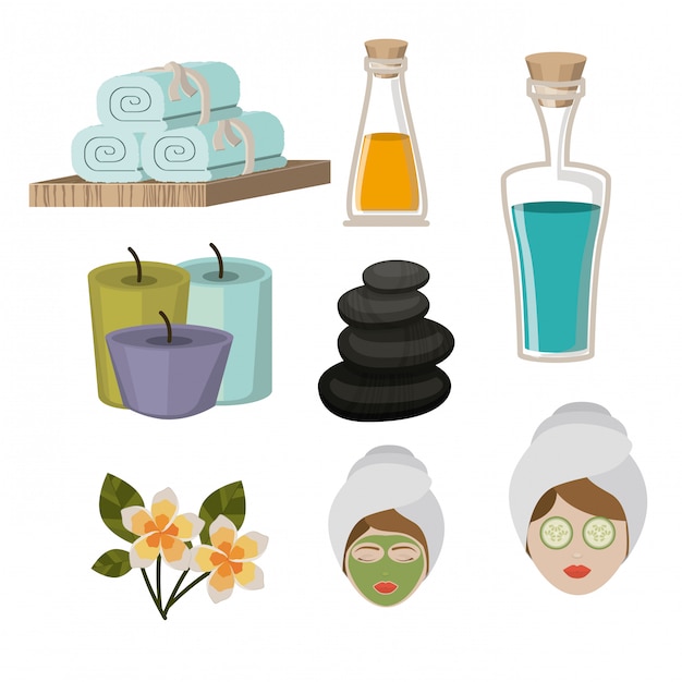 Spa design, ilustração vetorial.