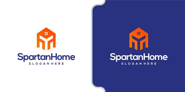 Spartan home moderno logo negativo spac