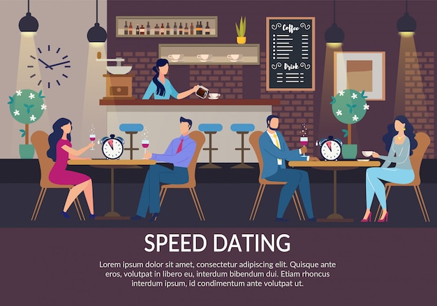 Speed Dating para pessoas solitárias Convite Poster