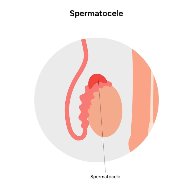 Spermatocele Doença dos testículos Sistema de saúde reprodutiva do homem Dor Problema de patologia dos testículos