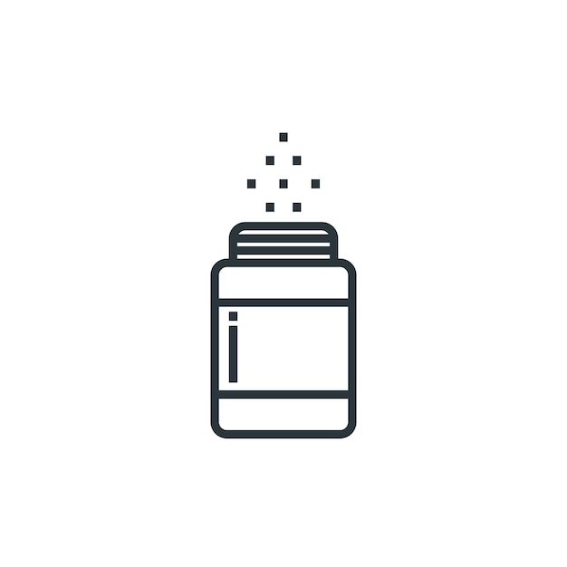 Spice jar icon logo vector ilustração conceito para comida e restaurante logo