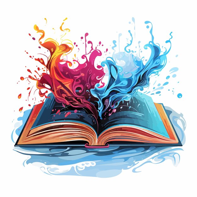 Spilled_spell_book_vector_illustrated