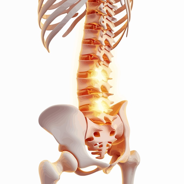 Vetor spine_bone_showing_back_pain_vector