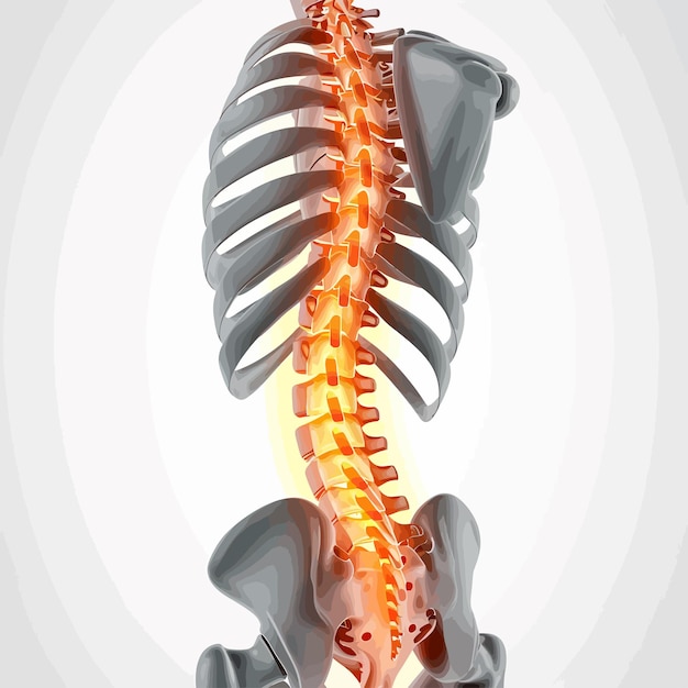 Vetor spine_bone_showing_back_pain_vector