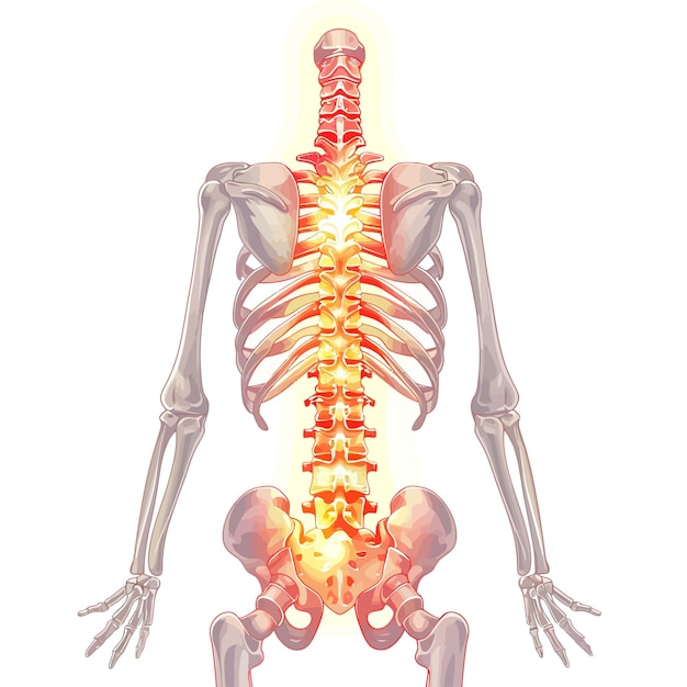 Vetor spine_bone_showing_back_pain_vector