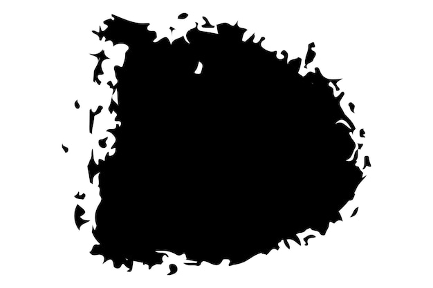 Vetor splash de tinta coberto por pontos em preto e branco