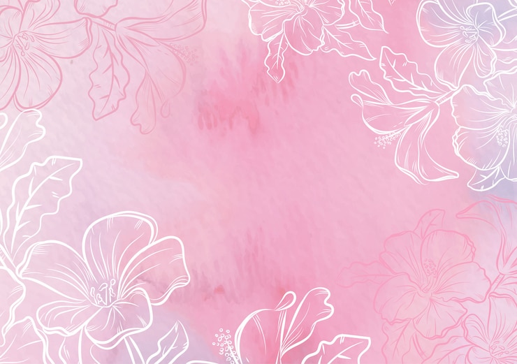Vetor splash e mão desenhado fundo aquarela de flores