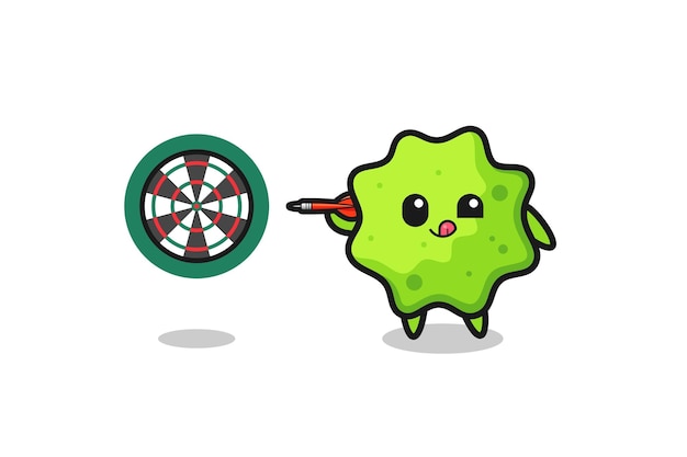 Splat bonito está jogando dardo