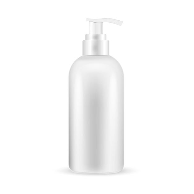 Spray de garrafa desinfetante com gel Desinfetante Recipiente com dispensador de bomba Segurança em uma epidemia e pandemia Ilustração vetorial isolada no fundo branco