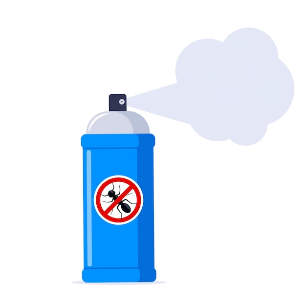 Spray repelente no frasco azul Proteção contra formigas e outros insetos