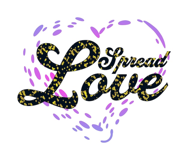 Spread love quote vector design para camiseta, caneca, chaveiro e design de adesivo