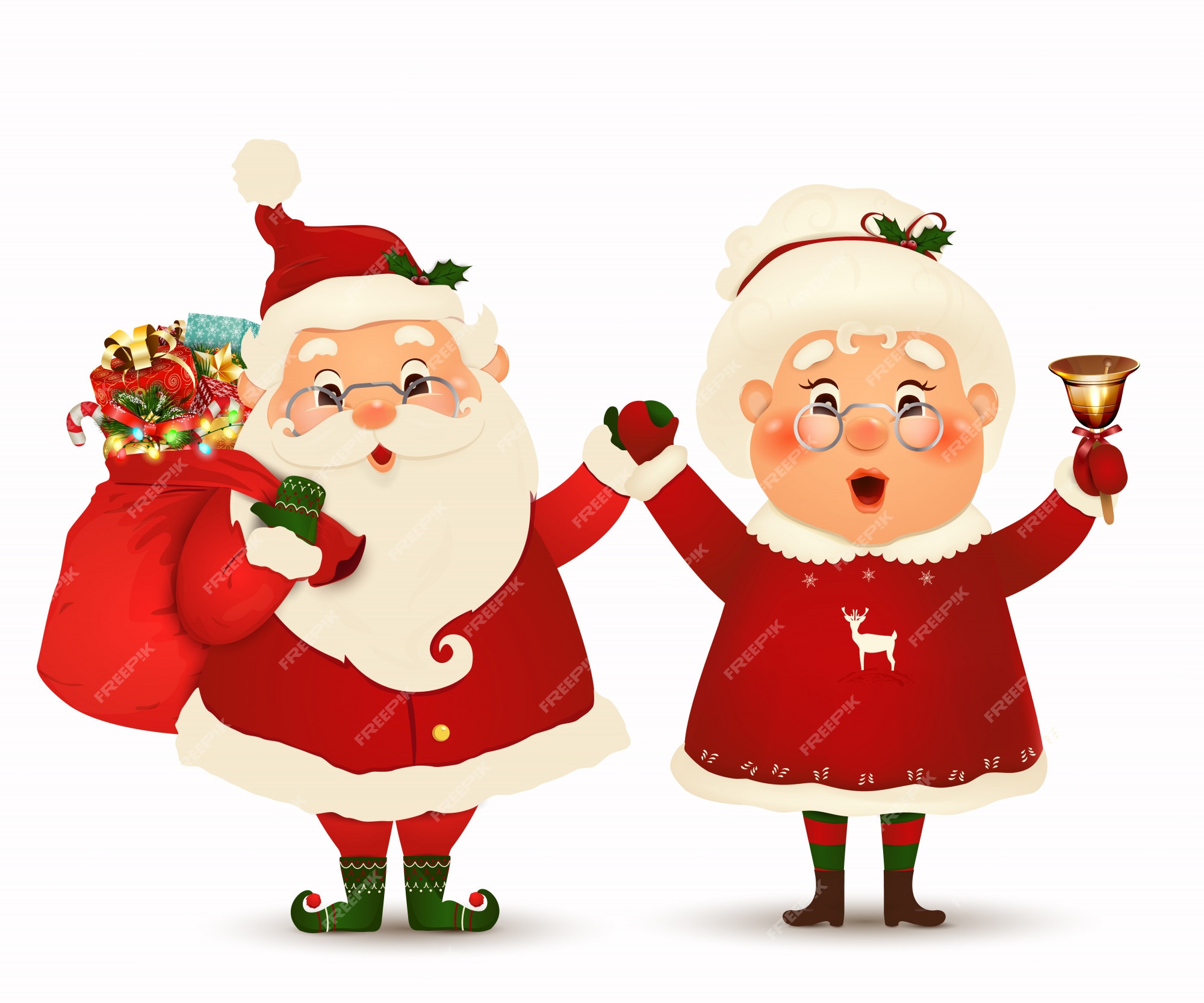 Grupo De Natal Do ¾ R Do FÐ Das Ilustrações De Santa Claus Dos Desenhos  Animados Ilustração Stock - Ilustração de feriado, clau: 128560472