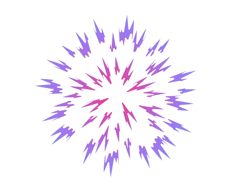 Vetor starburst colorido explosão de gradiente de bomba vector grande explosão abstracto explosão de quadrinhos flash explosão de feixe flash brilho ilustração gráfica de anime