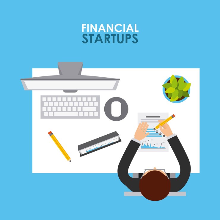 Vetor startup financeira