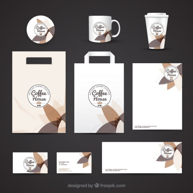 Vetor stationery coffee shop