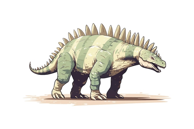 Vetor stegosaurus dinossauro desenho de ilustração vetorial