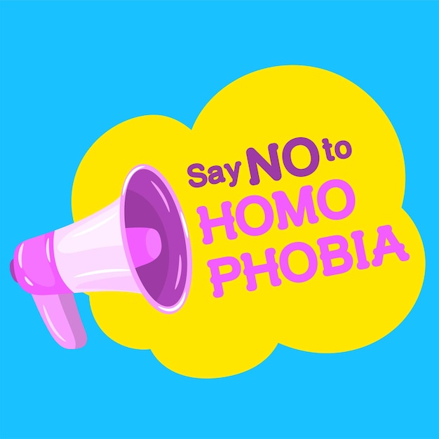 Stop homophobia lgbt conceito para cartaz