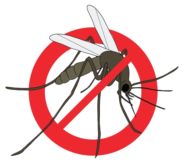 Stop mosquito ilustração icon para design de cartaz