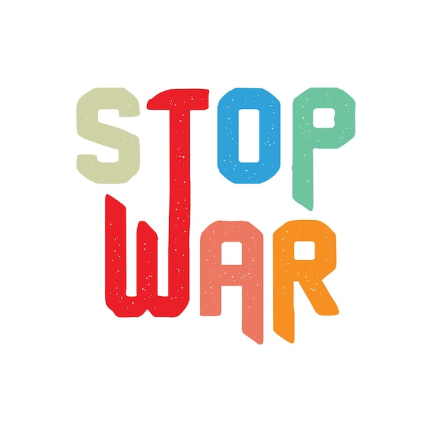 STOP WAR tipografia design de camiseta