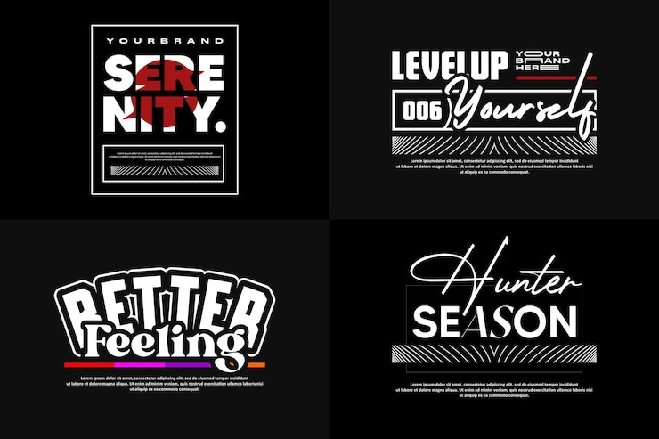Vetor streetwear tshirt design pack download elemento vetorial adequado para impressão