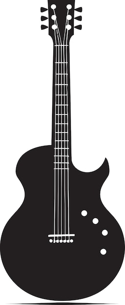 Strumming serenade guitar emblem icon acoustic harmony guitar logo vector gráfico