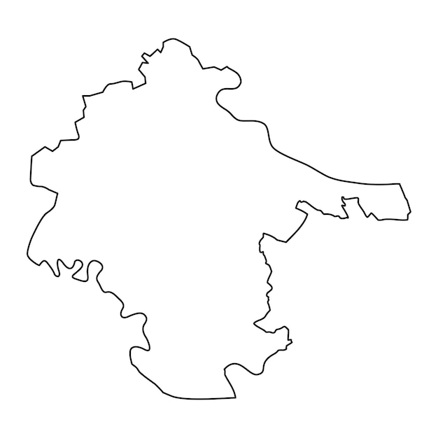 Subdivisões do mapa de vukovar srijem sounty da croácia ilustração vetorial