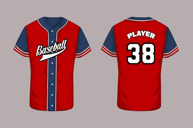 Vetor sublimação de camisetas de beisebol personalizadas