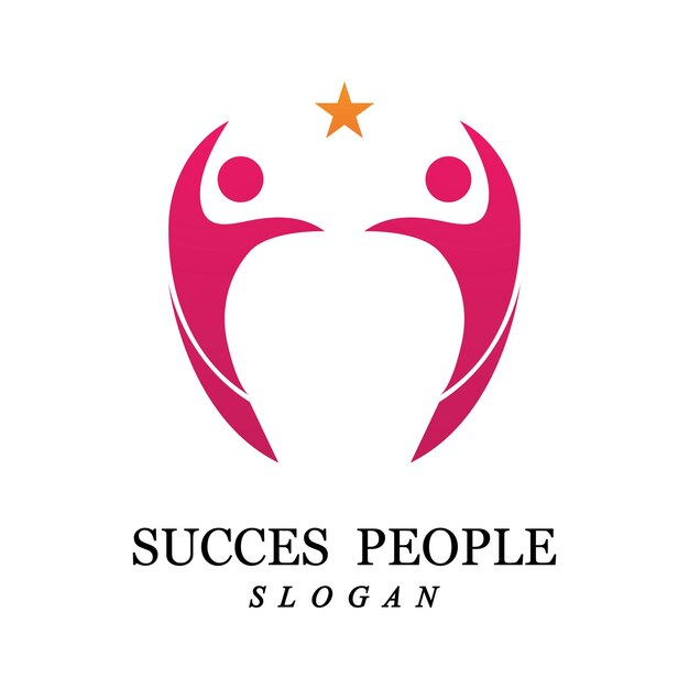 Sucede o vetor e a ilustração do logotipo das pessoas