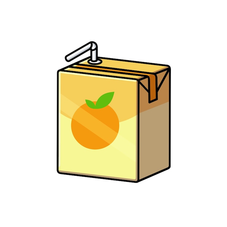 Vetor suco de laranja fofo - personagem de desenho animado - ilustração vetorial