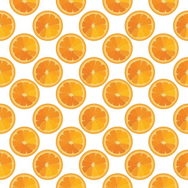 Vetor suculento padrão sem emenda consistindo de laranjas laranja brilhantes. ilustração do vetor de verão.