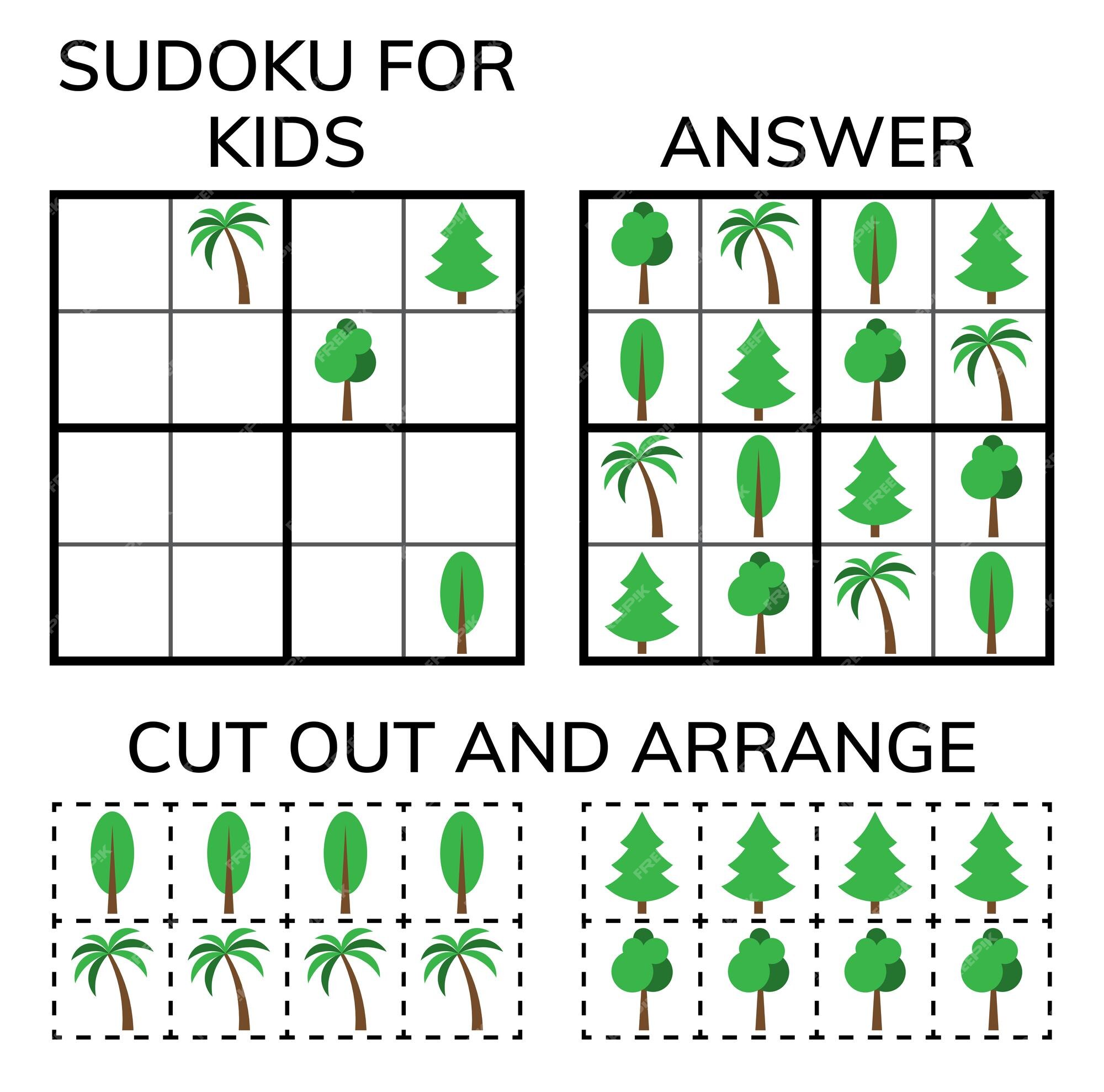 Sudoku. mosaico matemático de crianças e adultos. quadrado mágico. jogo de  lógica. rebus digital. planilha de entretenimento pré-escolar do jogo de  sudoku de crianças educacionais de ilustração vetorial. quebra-cabeça para  impressão.