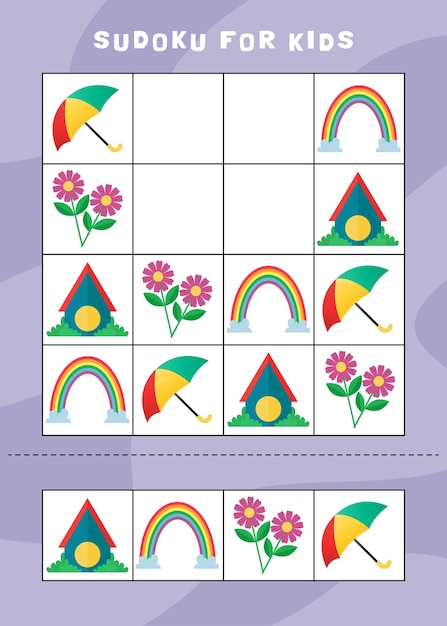 Sudoku para crianças para imprimir