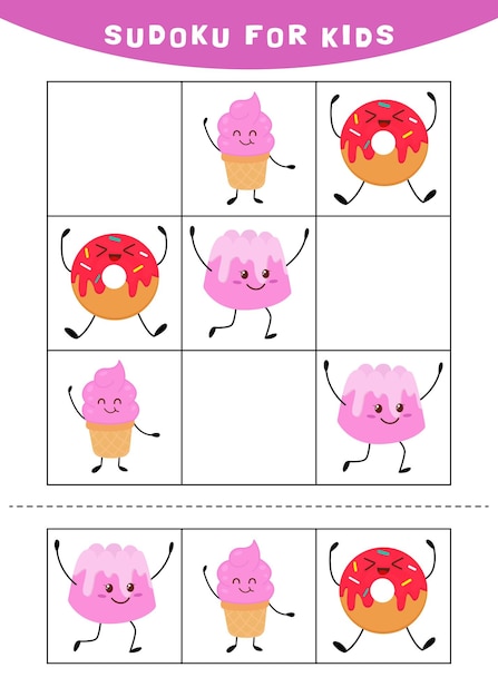 Sudoku para crianças para imprimir