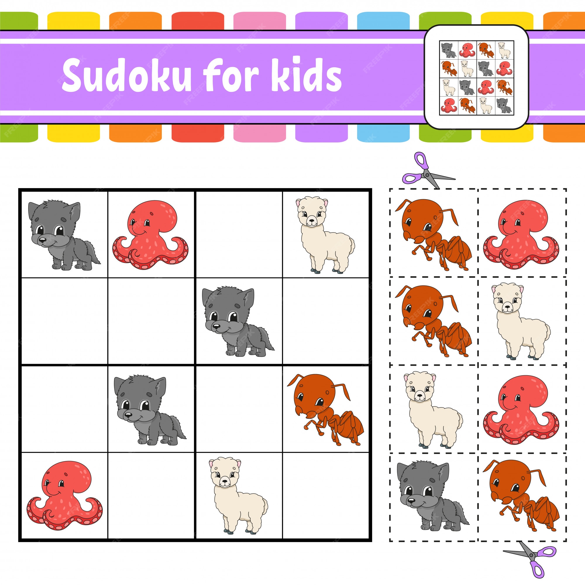 Jogo Sudoku Infantil Quebra cabeça Sudoku versão móvel andróide