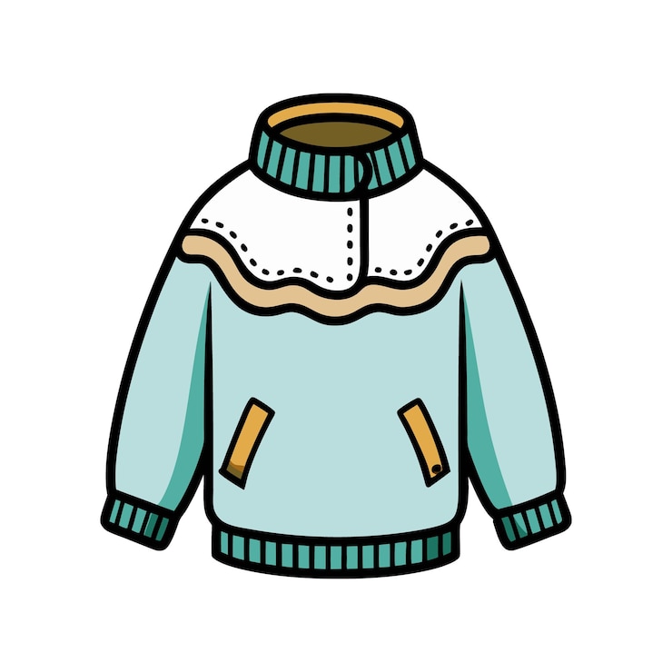 Vetor suéter aconchegante clipart vector perfeito para projetos criativos e projetos com temas de inverno