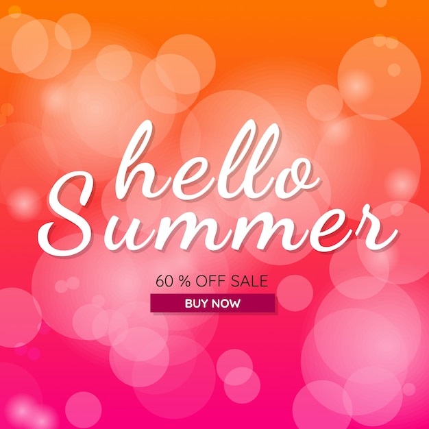 Summer sale template banner vector background