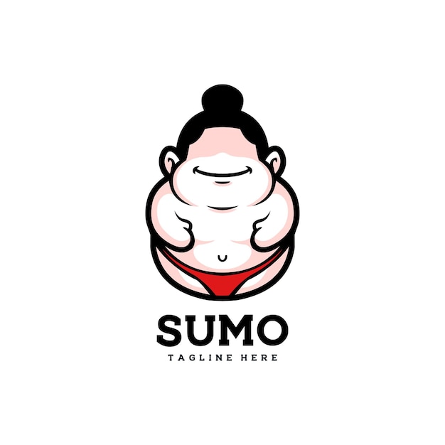 Sumo fofo japão asiático com gordura feliz