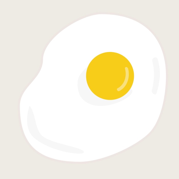 Sunny side egg frito design arte arte 2dimension