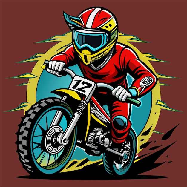 Super bikers desenho de adesivo de camiseta