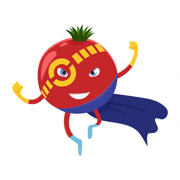 Super-herói de tomate