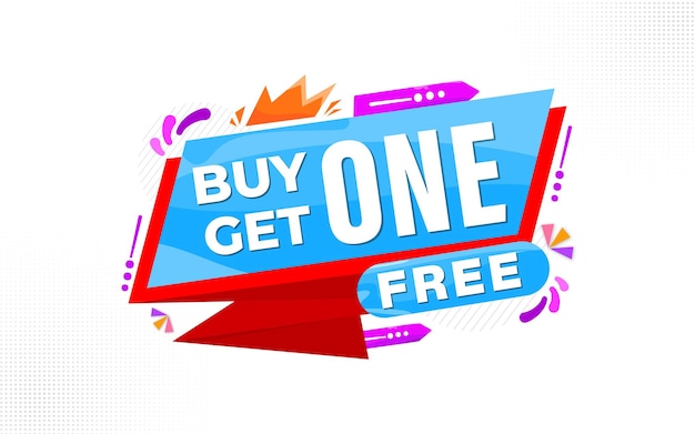 Super oferta compre um ganhe um banner especial de venda grátis com efeito de texto